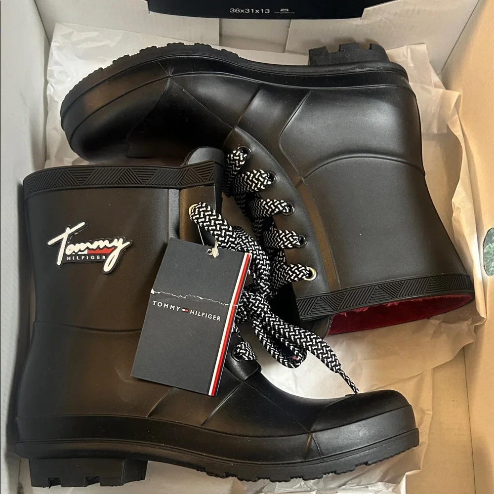 Tommy Hilfiger Black Ankle Boots